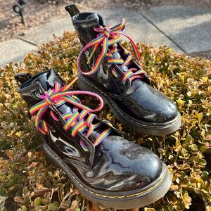 Dr. Martens 1460 Glitter J Boots Black Sparkles Size 5